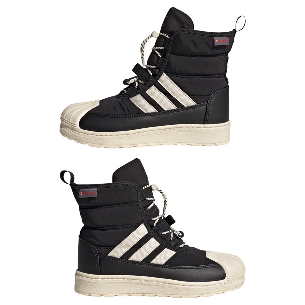 ADIDAS • Little Kids Originals Superstar 360 2.0 Boots Black Includes Box - Picture 4 of 8